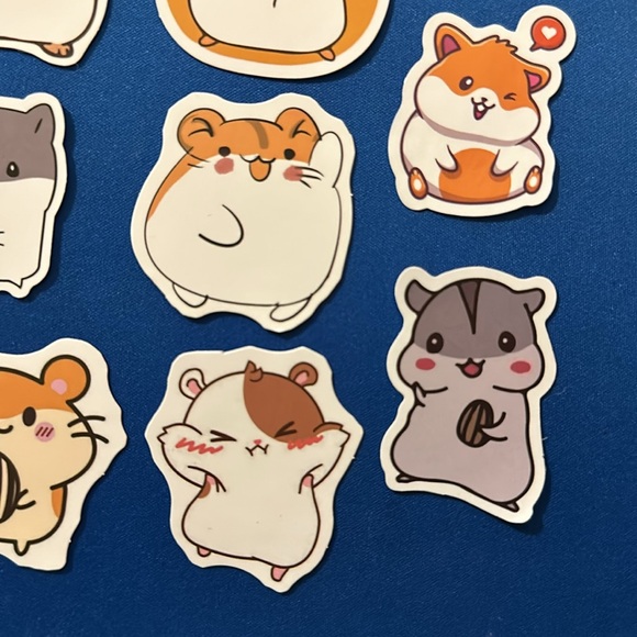 NEW! Set of 8 cute hamster stickers - NWOT - Picture 4 of 5